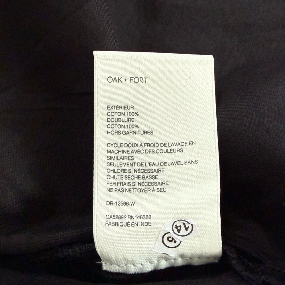 Oak + Fort Black Corset Mini Dress NWT Size M - Picture 12 of 12